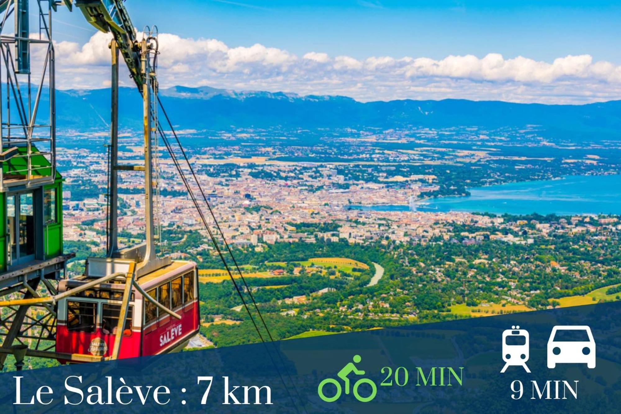 Homey Keola - Parking Prive Gratuit - Aux Portes De Geneve - Au Pied Du Tram - Appartement Avec 1 Chambre Et Un Grand Salon Avec Un Canape-Lit Ambilly Ngoại thất bức ảnh