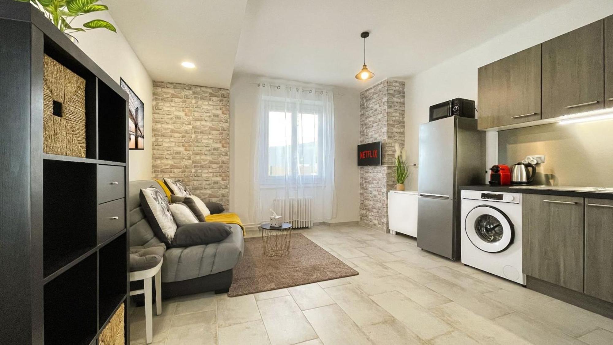 Homey Keola - Parking Prive Gratuit - Aux Portes De Geneve - Au Pied Du Tram - Appartement Avec 1 Chambre Et Un Grand Salon Avec Un Canape-Lit Ambilly Ngoại thất bức ảnh