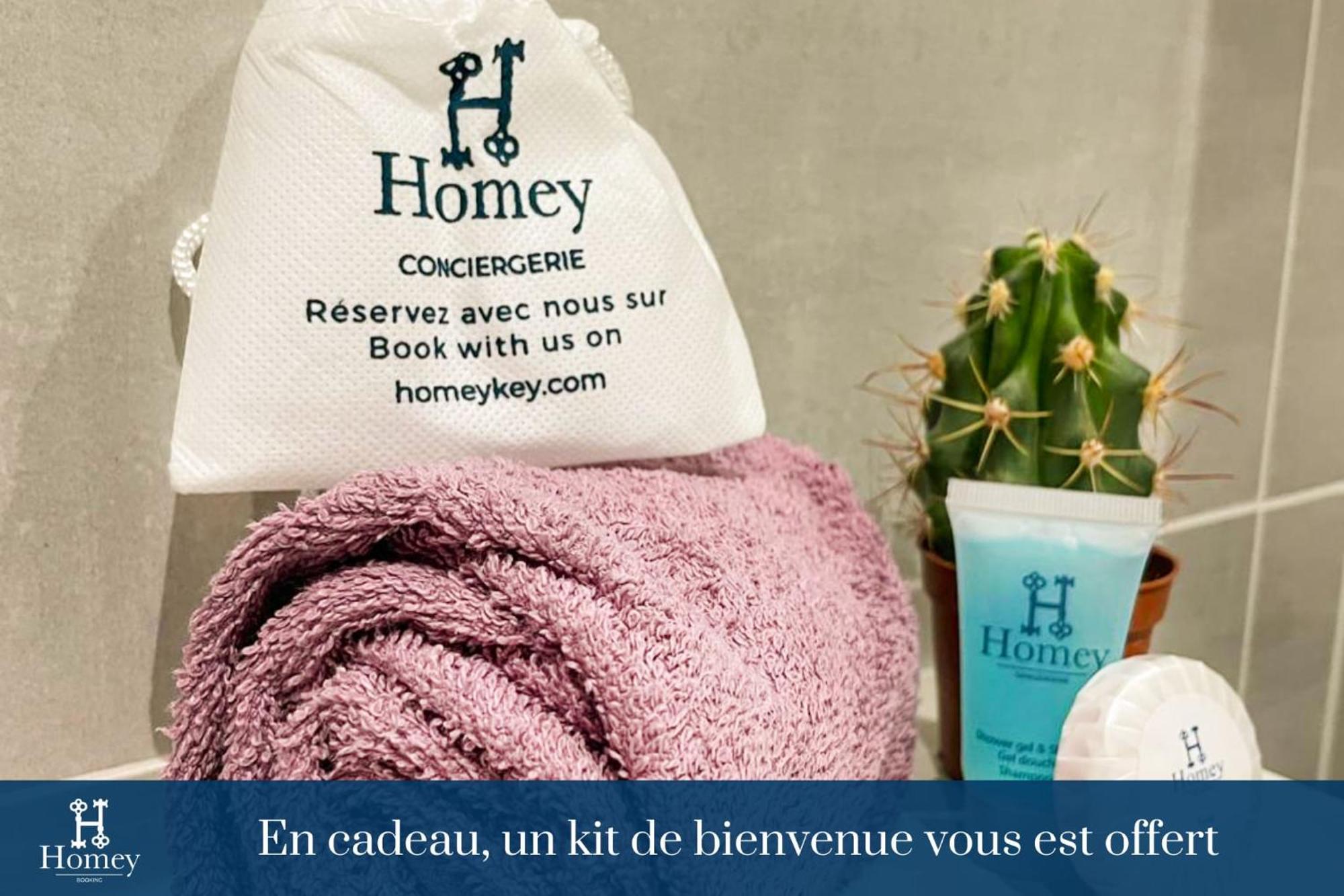 Homey Keola - Parking Prive Gratuit - Aux Portes De Geneve - Au Pied Du Tram - Appartement Avec 1 Chambre Et Un Grand Salon Avec Un Canape-Lit Ambilly Ngoại thất bức ảnh